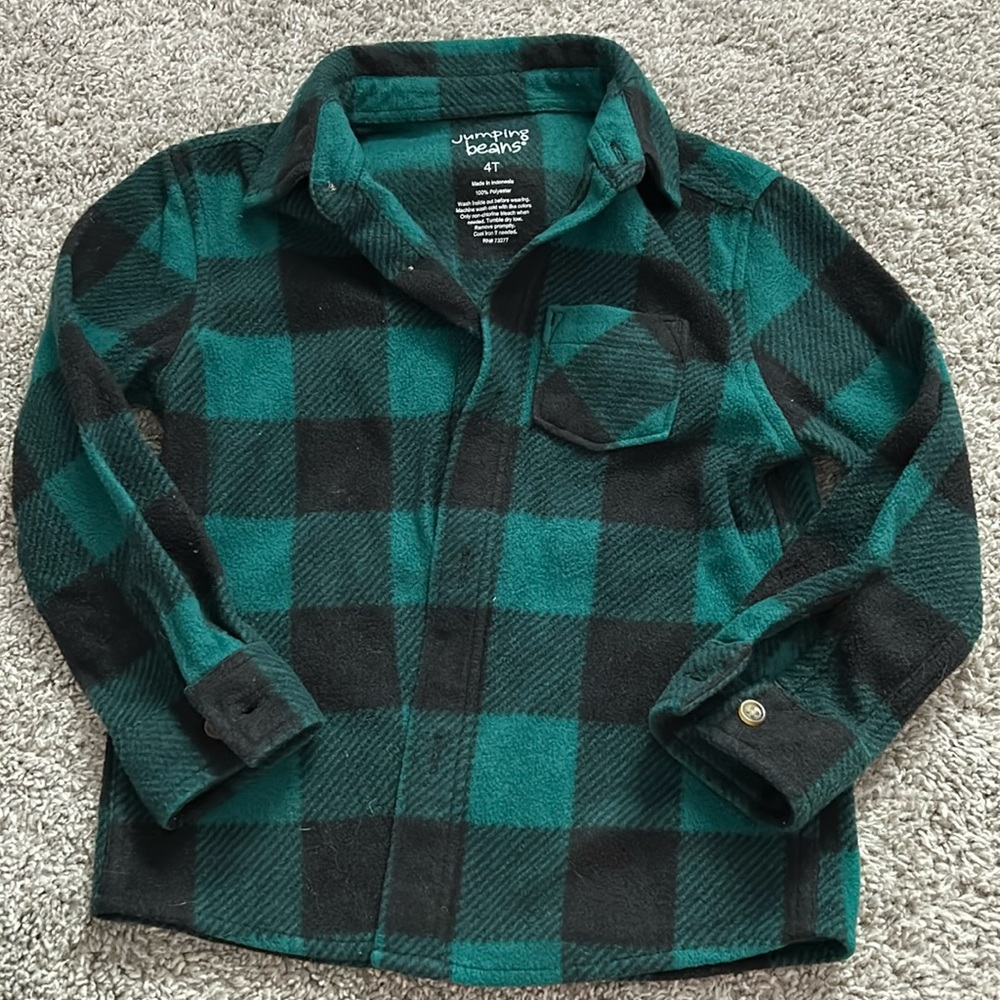 4T Boys plaid shirt